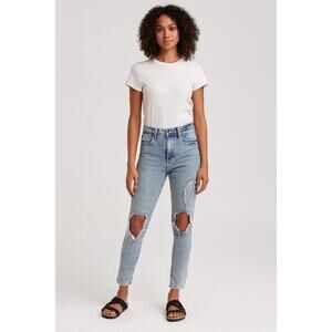 Buffalo David Bitton Jayden Distressed Jeans Size 29 Light Wash Ripped Knees